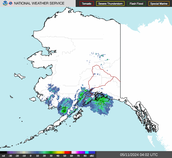 radar image for ALASKA region