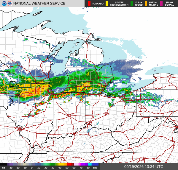 NWS Regional Radar Map