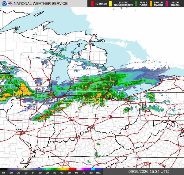 NWS Regional Radar Map