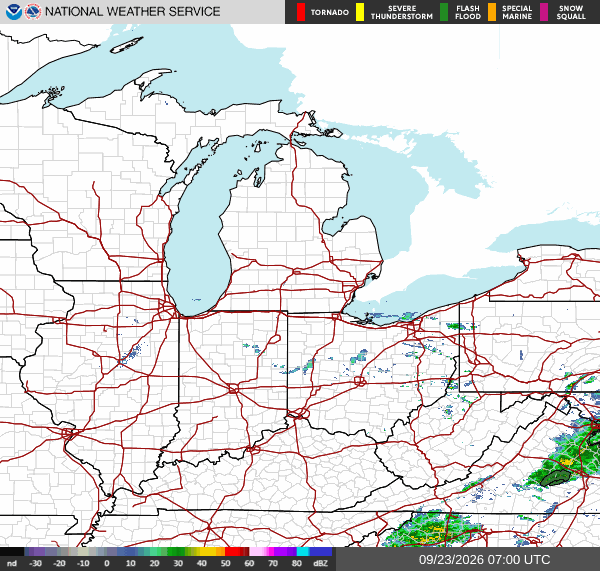 NWS Regional Radar Map