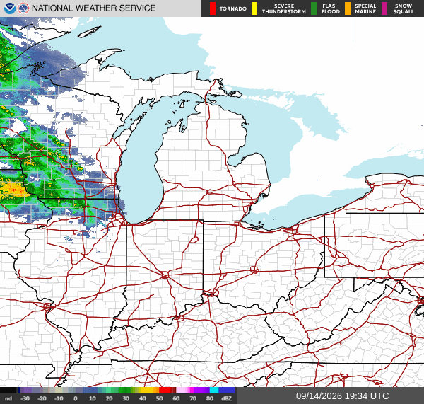 NWS Regional Radar Map