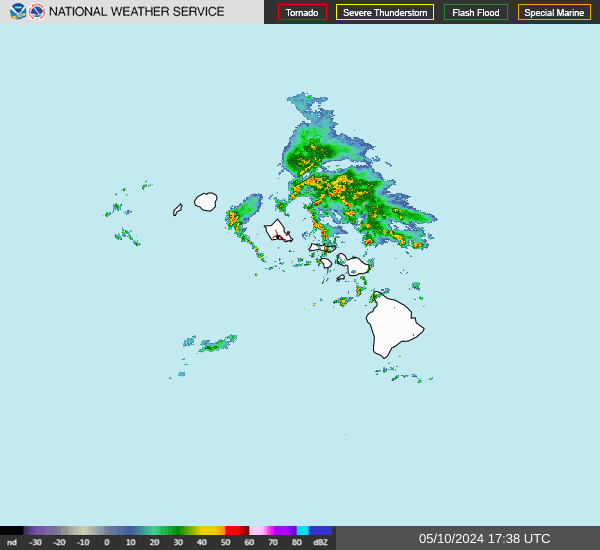 radar image for HAWAII region