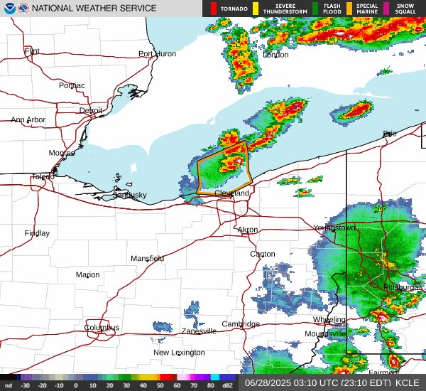 weather radar from Cleveland, OH