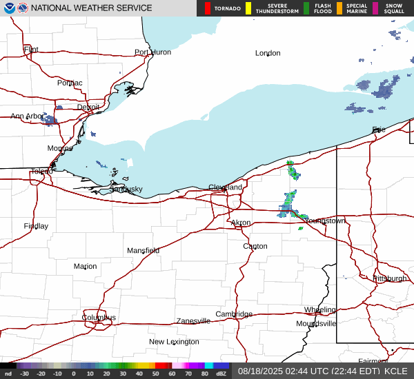 weather radar from Cleveland, OH