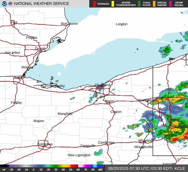 weather radar from Cleveland, OH