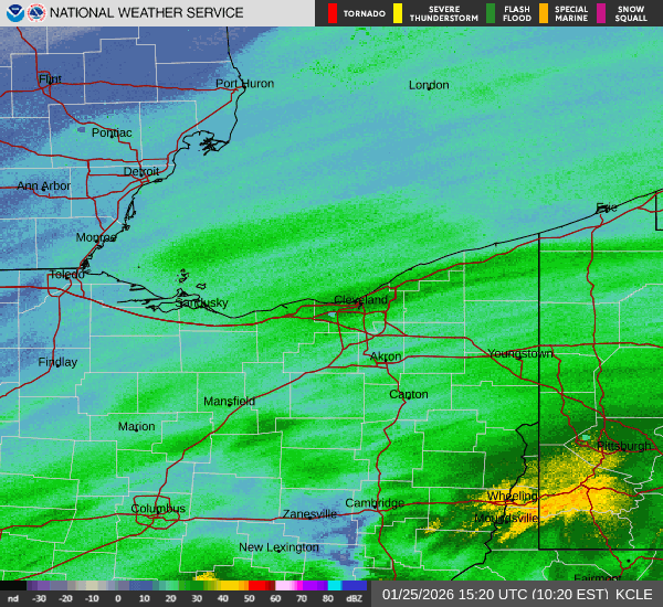 weather radar from Cleveland, OH