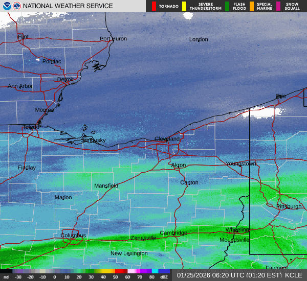 weather radar from Cleveland, OH