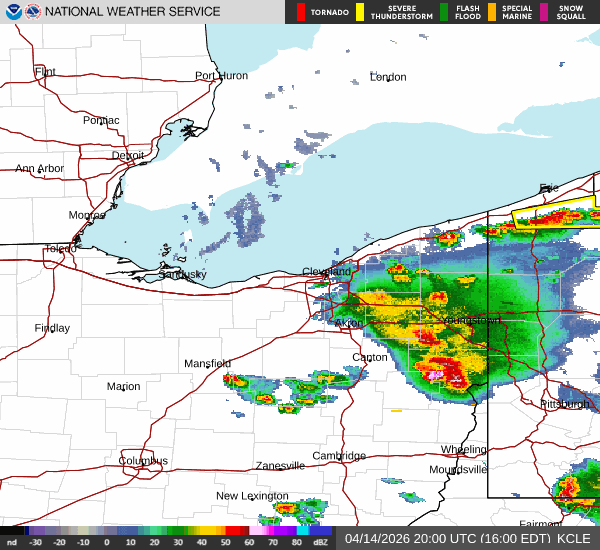 weather radar from Cleveland, OH
