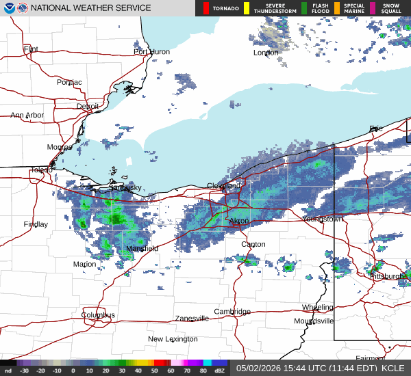 weather radar from Cleveland, OH