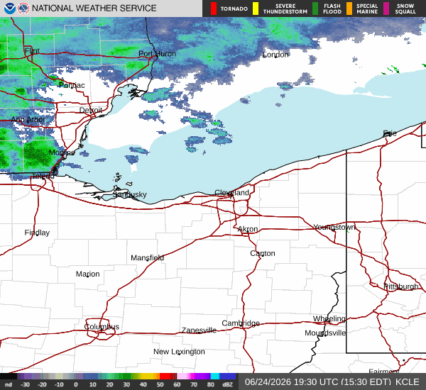 weather radar from Cleveland, OH