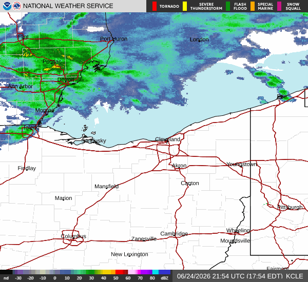 weather radar from Cleveland, OH