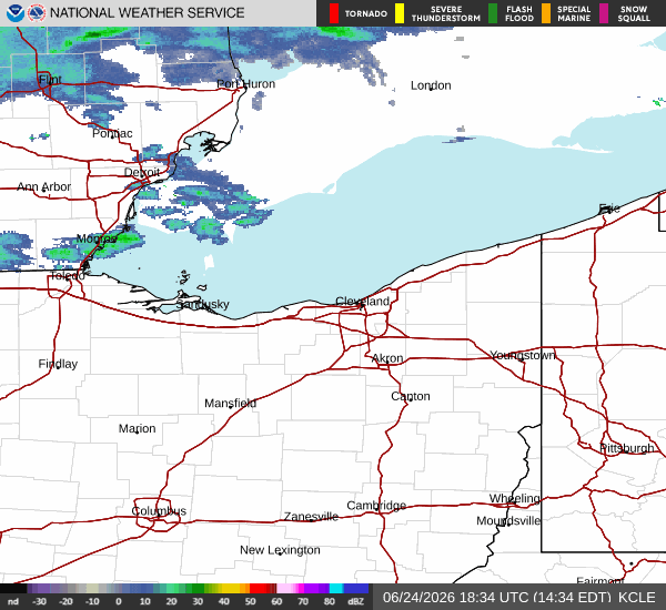 weather radar from Cleveland, OH