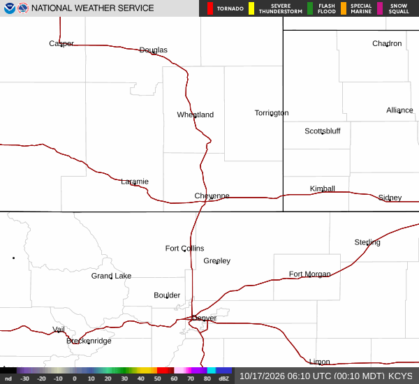 KCYS radar loop