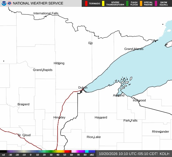 KDLH radar loop