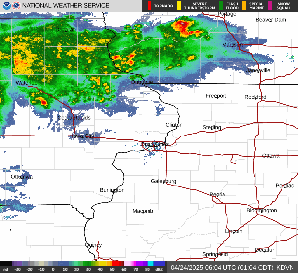 radar image for KDVN