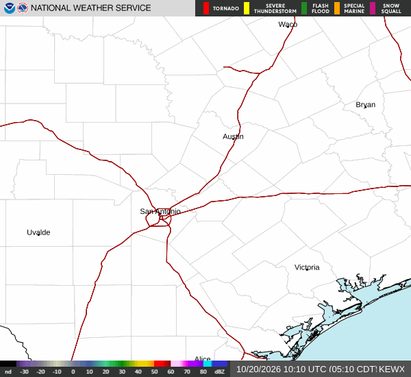 KEWX radar loop