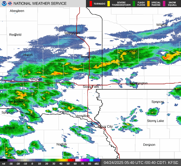 KFSD radar loop