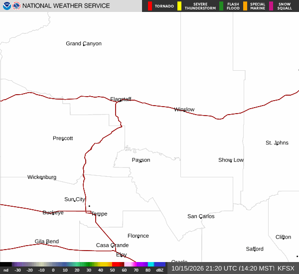 KFSX radar loop