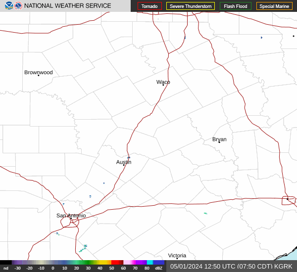 Click for Central Texas radar