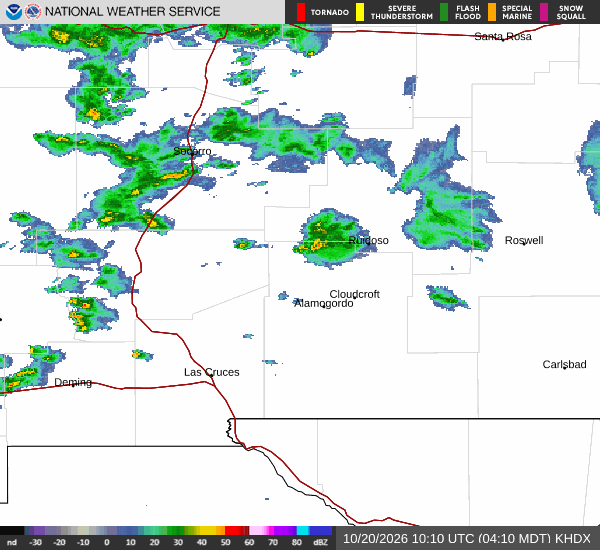 KHDX radar loop