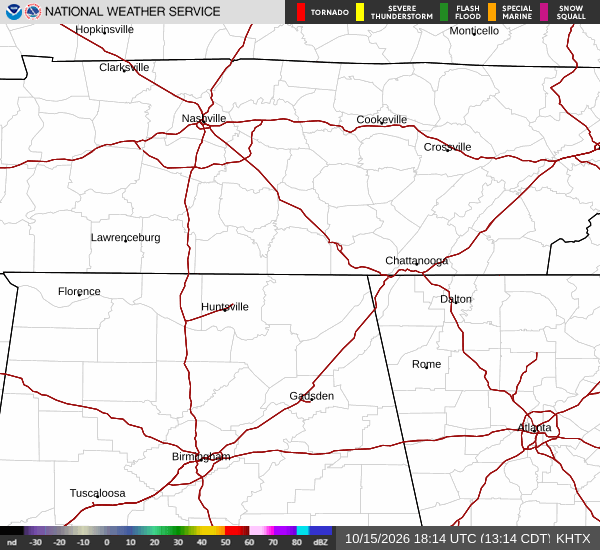 KHTX radar loop