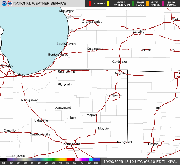 KIWX radar loop