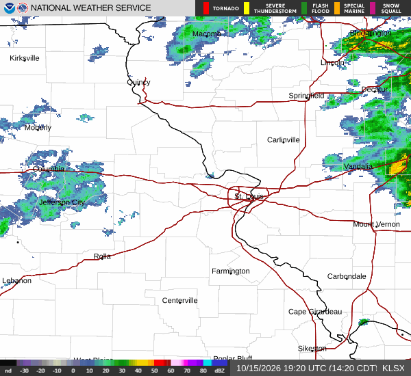 KLSX radar loop