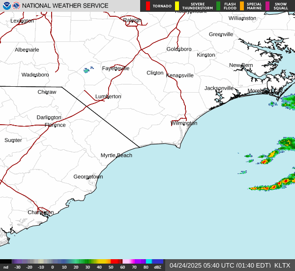 KLTX radar loop