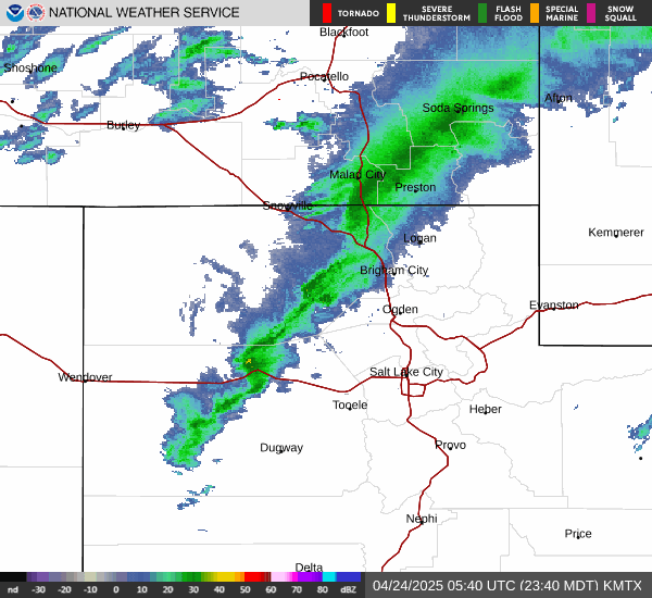 KMTX radar loop
