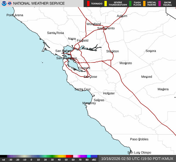 KMUX radar loop