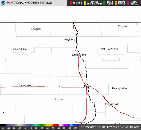 KMVX radar loop
