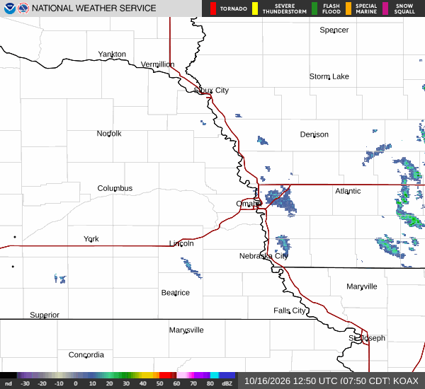 KOAX radar loop