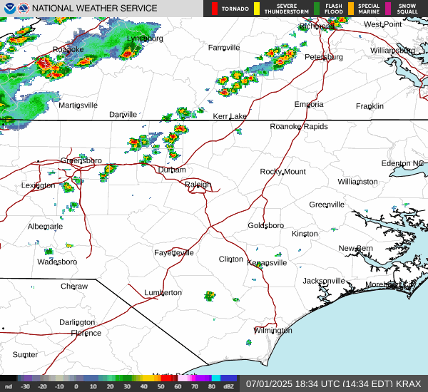NWS Raleigh NC Radar