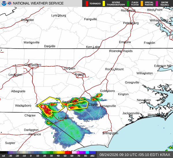 NWS Raleigh NC Radar