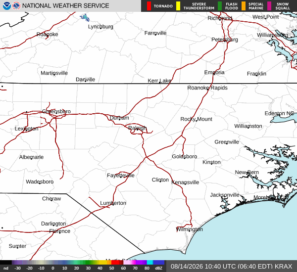 NWS Raleigh NC Radar