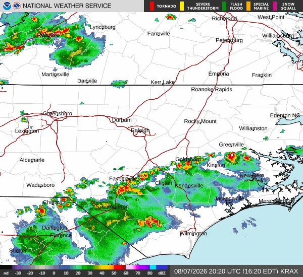 NWS Raleigh NC Radar