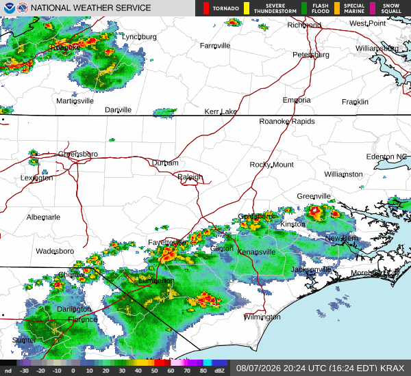 NWS Raleigh NC Radar