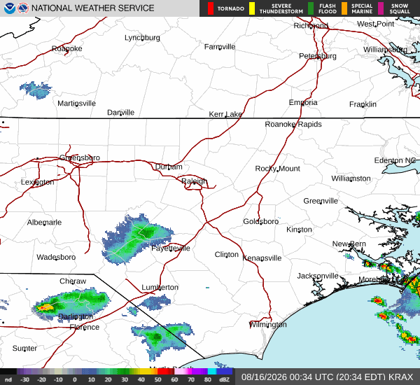 NWS Raleigh NC Radar