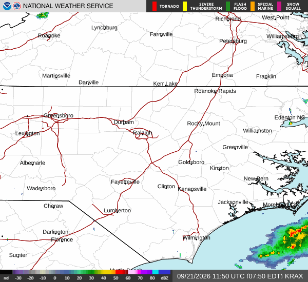 NWS Raleigh NC Radar