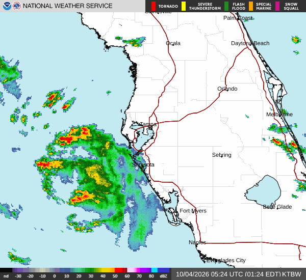 Tampa Bay (KTBW) Animated Radar Loop