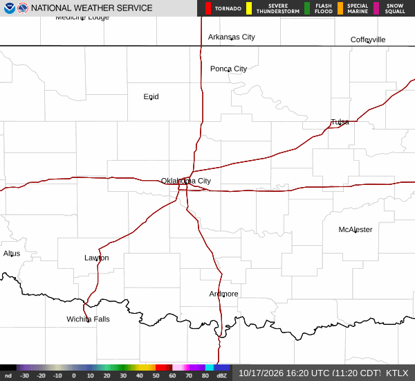KTLX radar loop