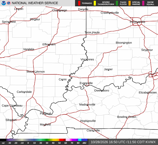 KVWX radar loop