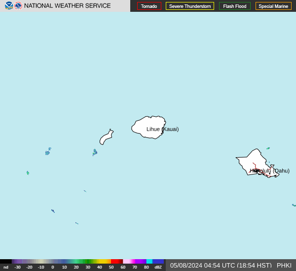 Hawaii doppler radar chart not currently available