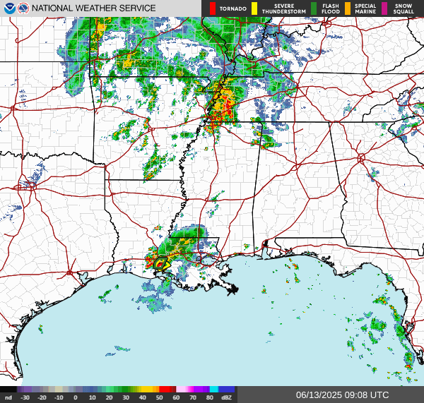 radar image for SOUTHMISSVLY region