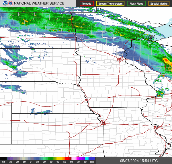 Click for Upper Midwest radar mosaic